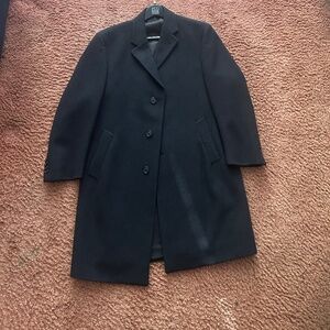 Men's Black Overcoat JoS.A.Bank Size 38 Short